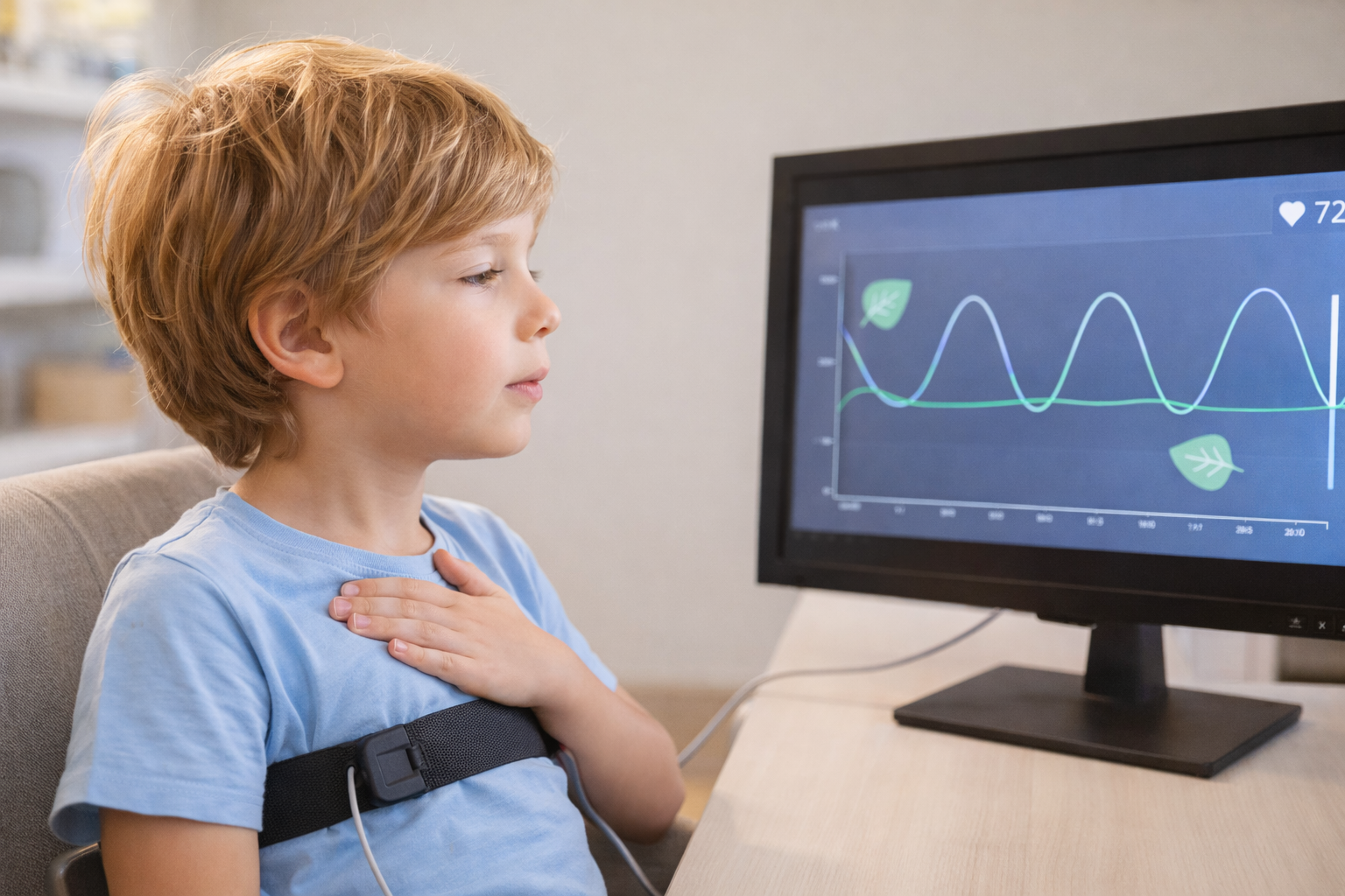 Kind Atem Biofeedback